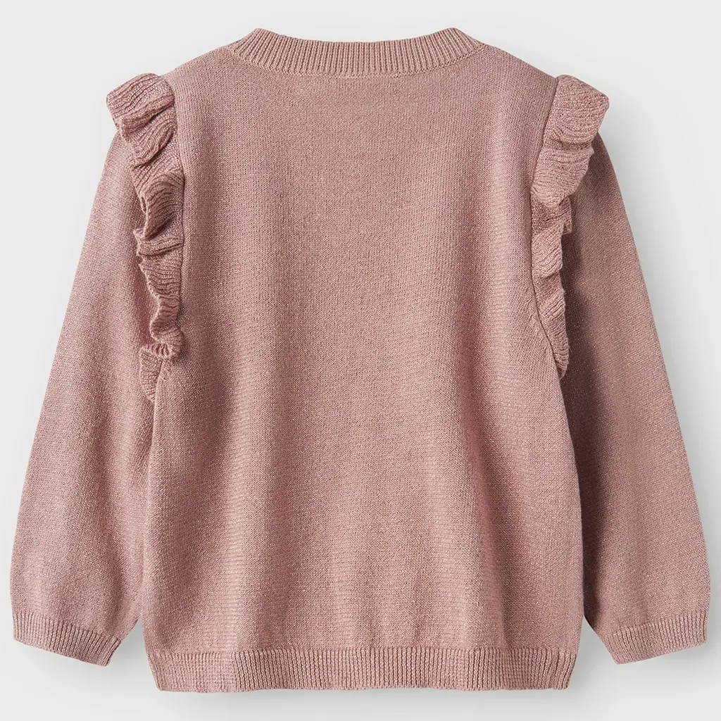 Gebreid glitter vestje Fabinne (deauville mauve)