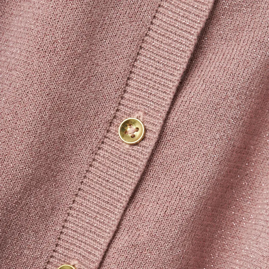 Gebreid glitter vestje Fabinne (deauville mauve)