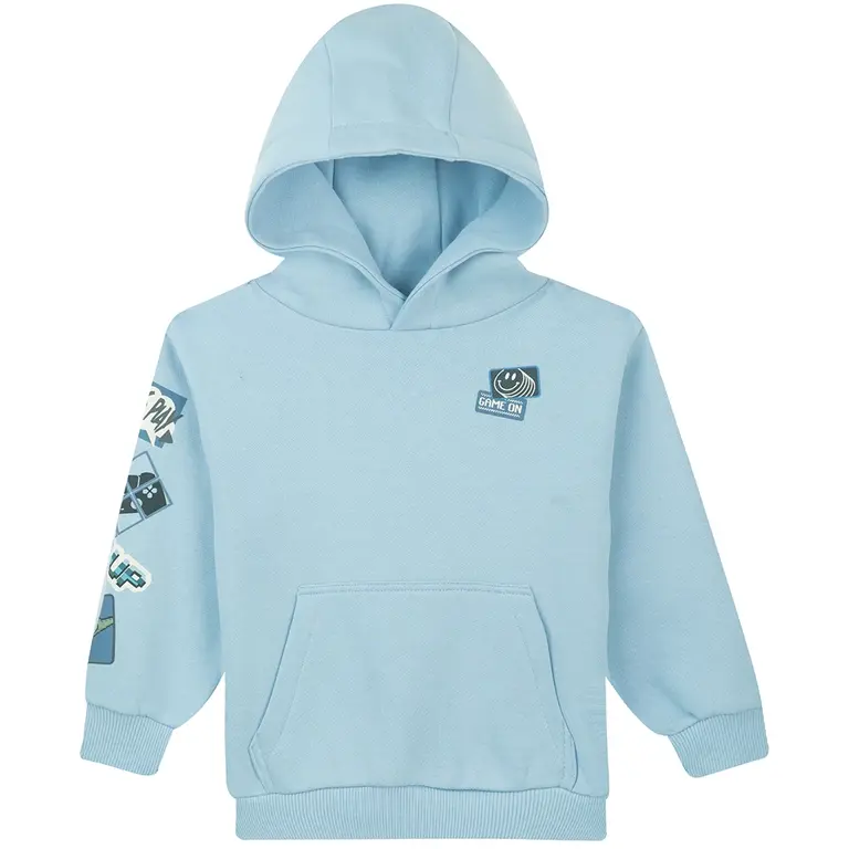 Trui hoodie Gameover (light blue)