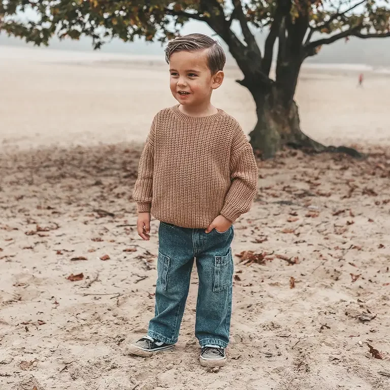 Gebreide trui chunky (chipmunk)