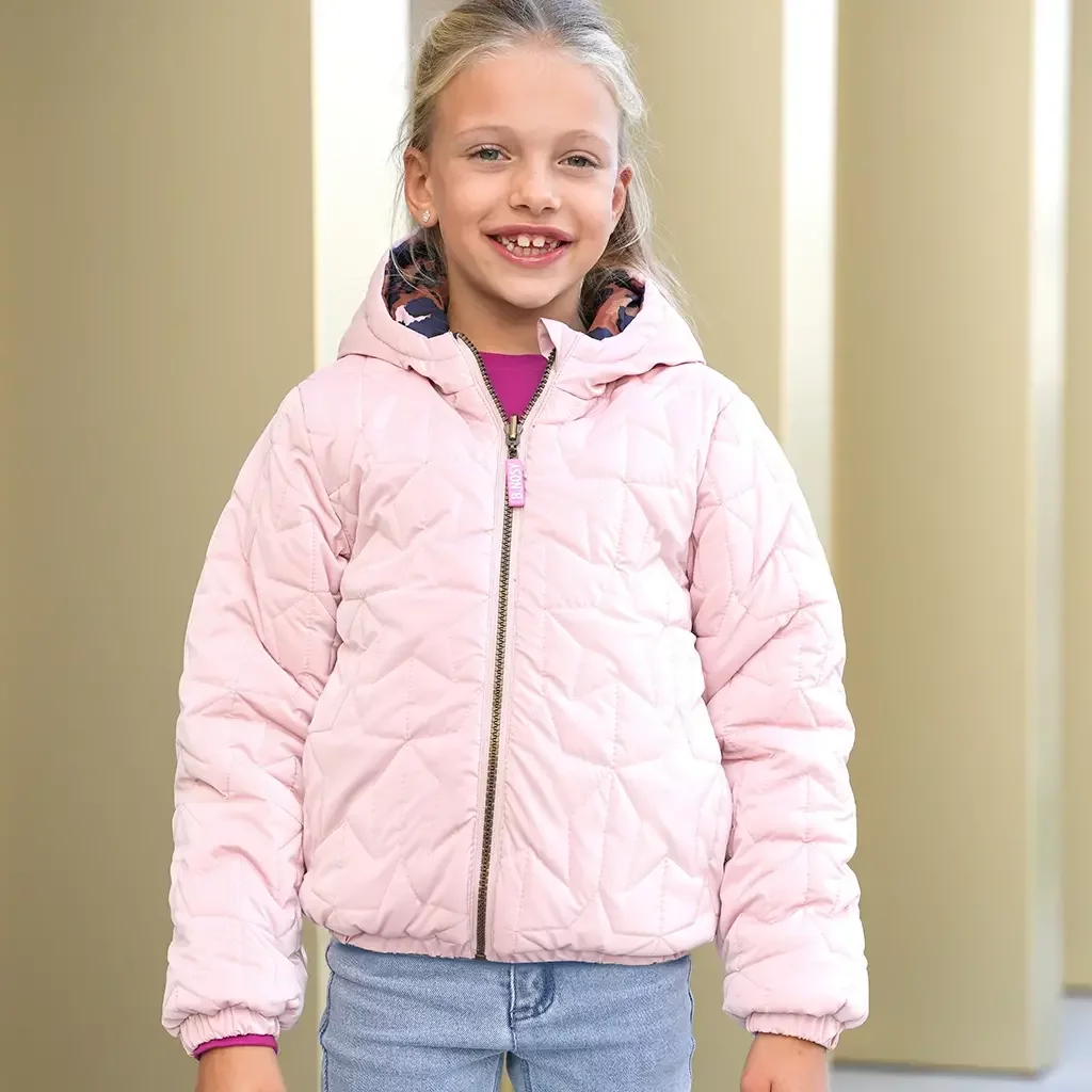 Winterjas Jessie REVERSIBLE (coral blush)