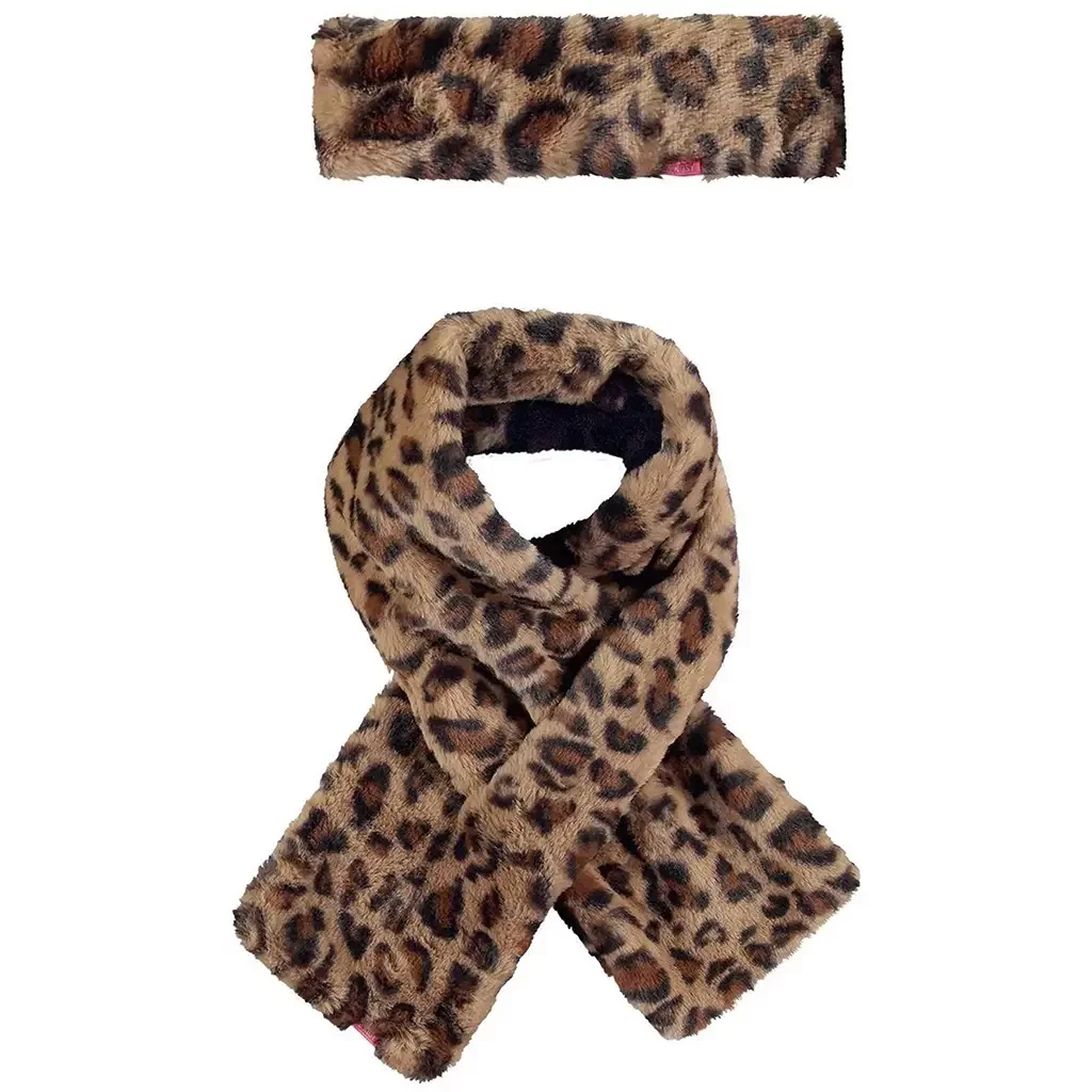 Haarband en sjaal fake fur (winter panther)