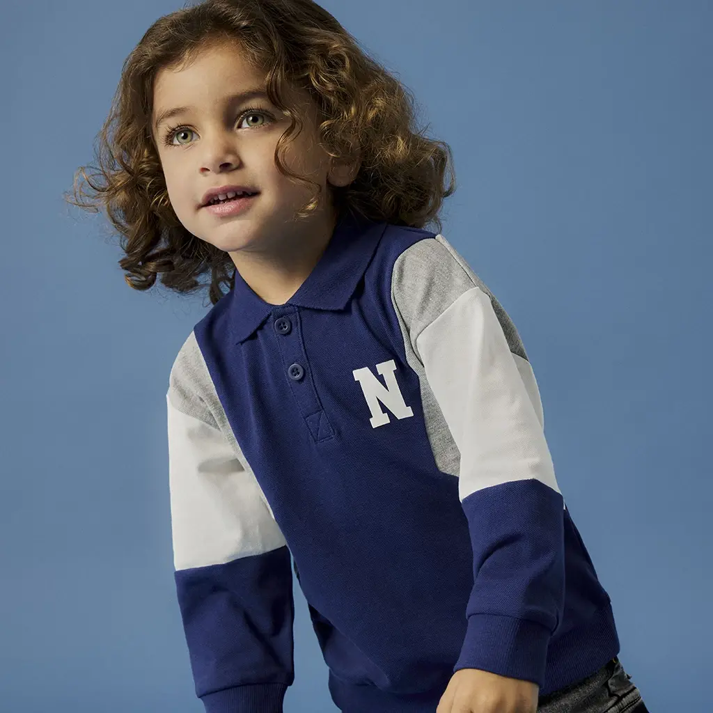 Trui polo Norwin (blue print)