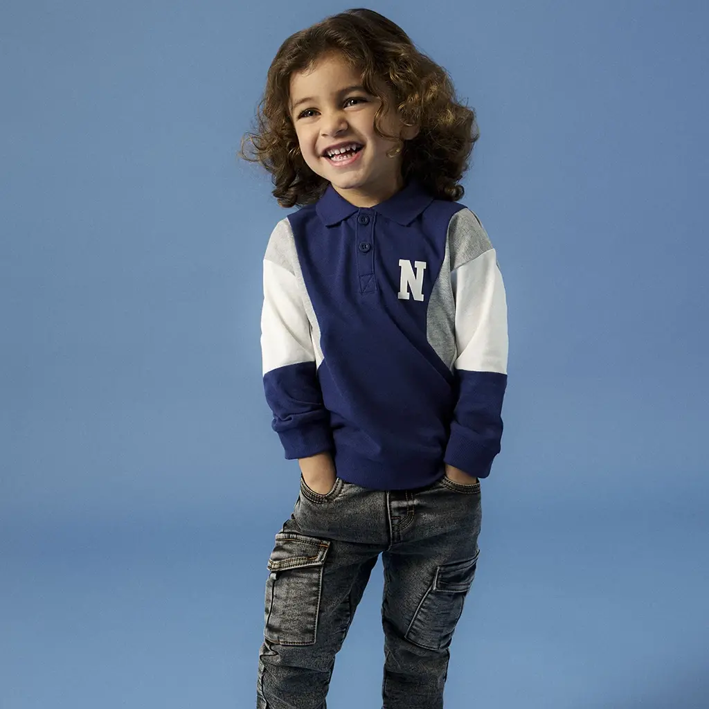 Trui polo Norwin (blue print)