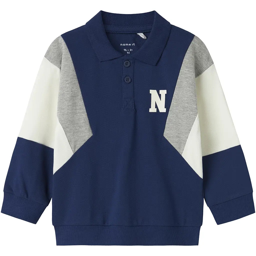Trui polo Norwin (blue print)