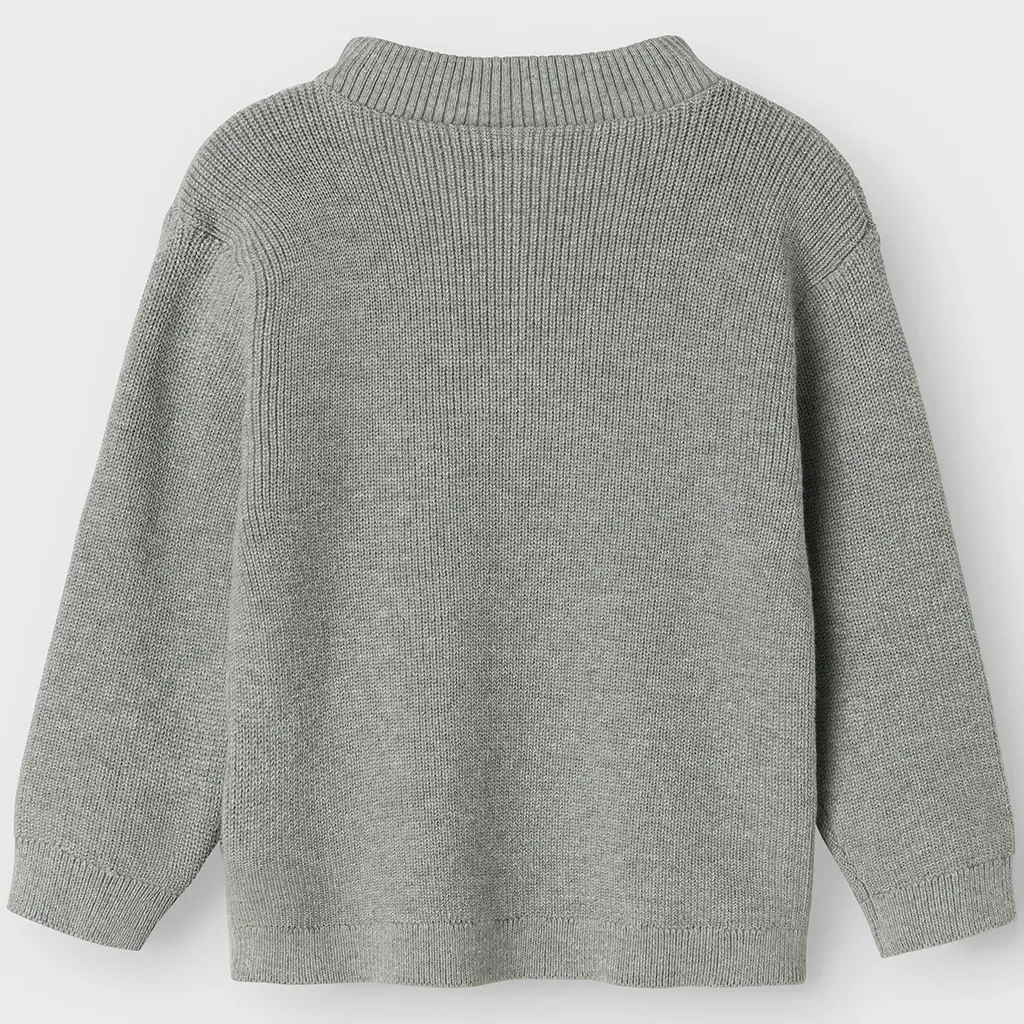 Gebreide schipperstrui Nesolle (grey melange)
