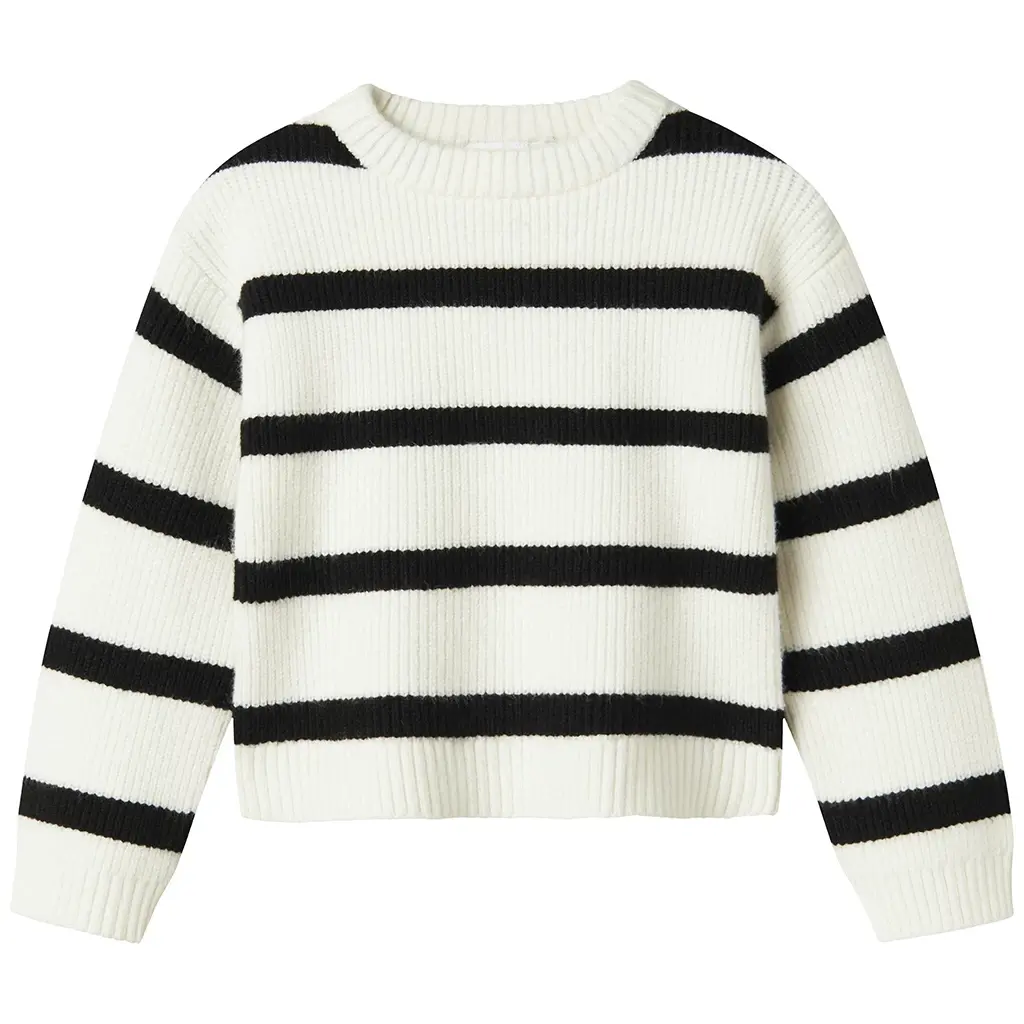 Gebreide trui Vnilla (cloud danver/black stripe)