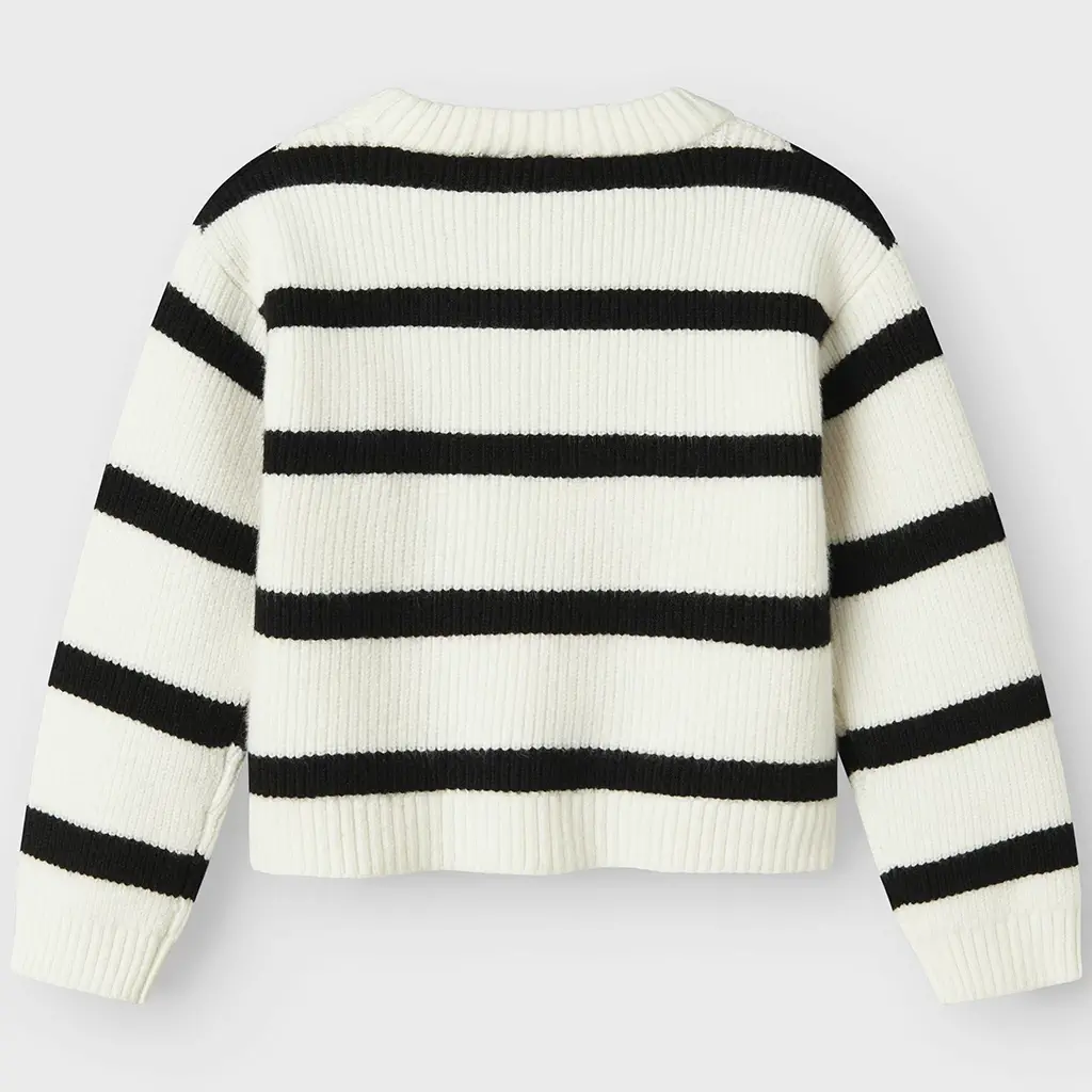 Gebreide trui Vnilla (cloud danver/black stripe)