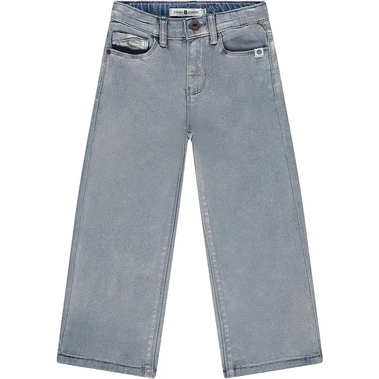 Spijkerbroek wide fit (silver coated)