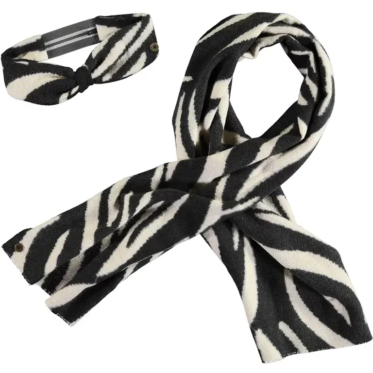 Set sjaal en haarband Nila (zebra)
