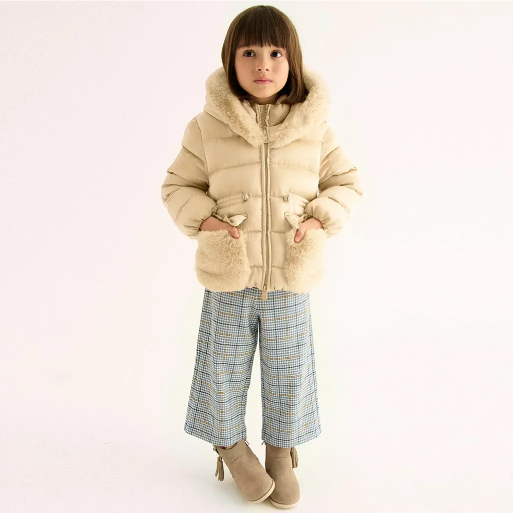 Winterjas satin (almond)