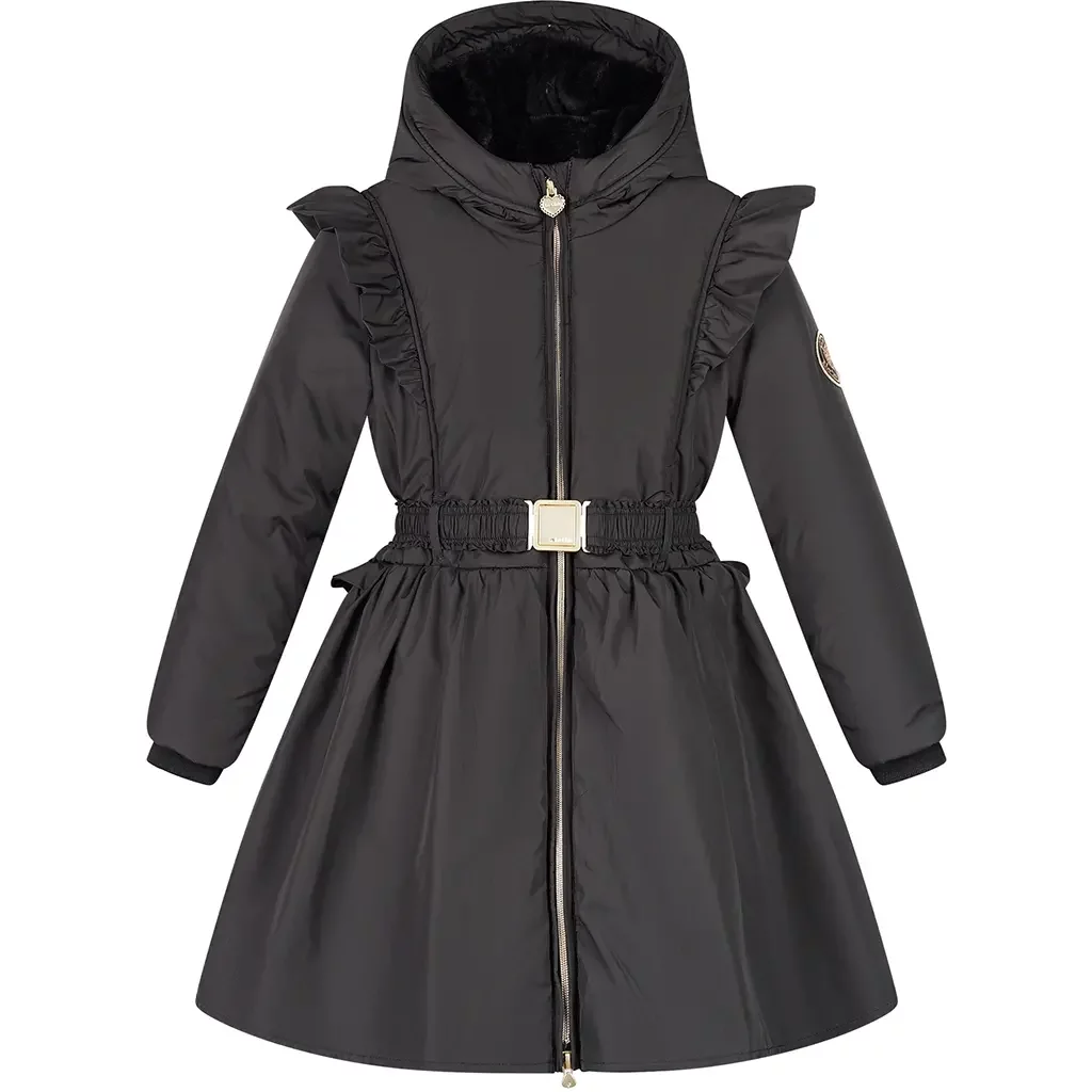 Winterjas Beth met riempje (black is black)