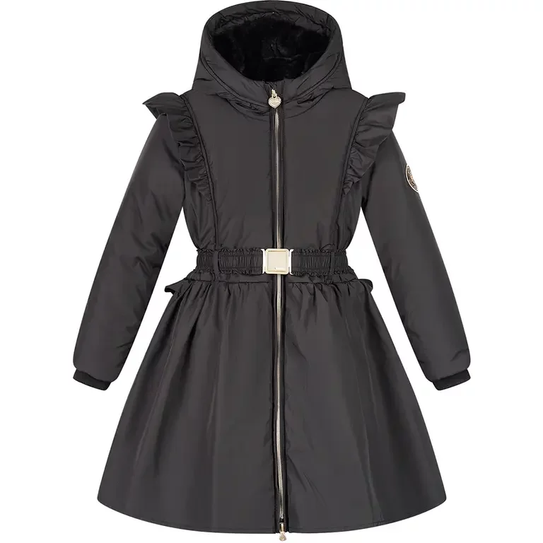Winterjas Beth met riempje (black is black)