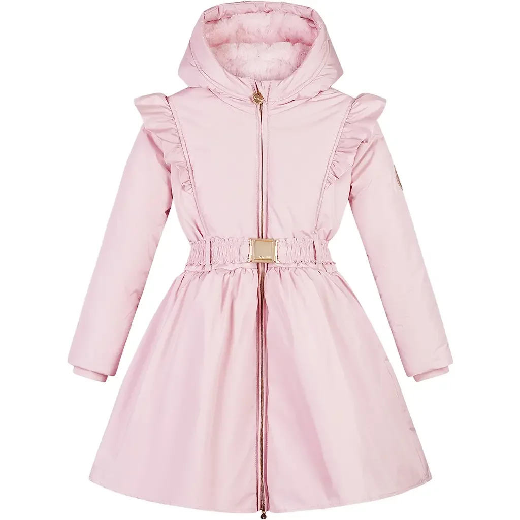 Winterjas Beth met riempje (crispy pink)