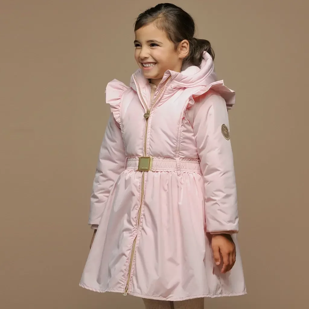 Winterjas Beth met riempje (crispy pink)