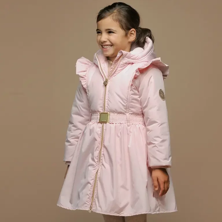 Winterjas Beth met riempje (crispy pink)