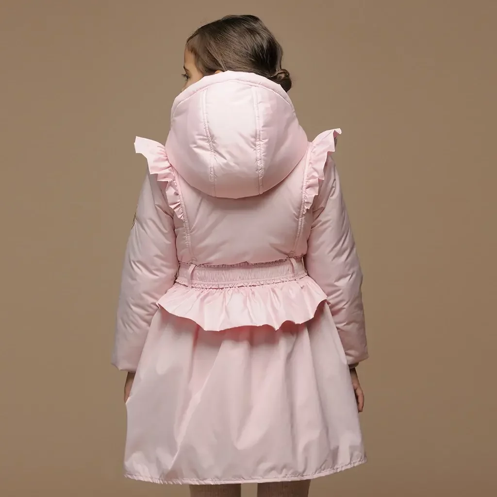 Winterjas Beth met riempje (crispy pink)