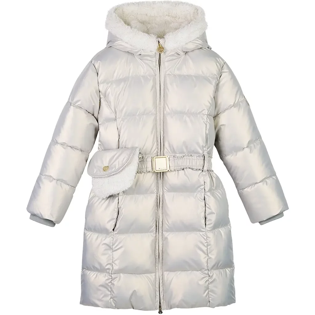 Winterjas Bodhi met tasje-riempje (silver shadow)