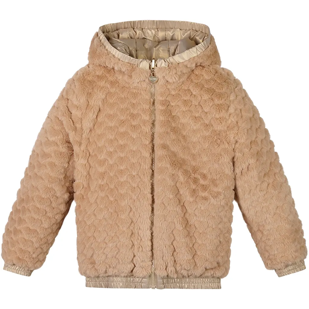 Winterjas Bente REVERSIBLE shiny bomber (hearts of gold)