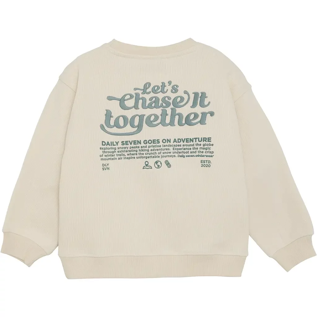 Trui backprint oversized (sandshell)