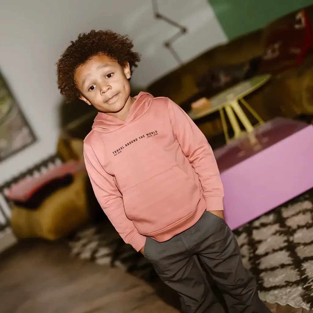 Trui hoodie (coral clay)