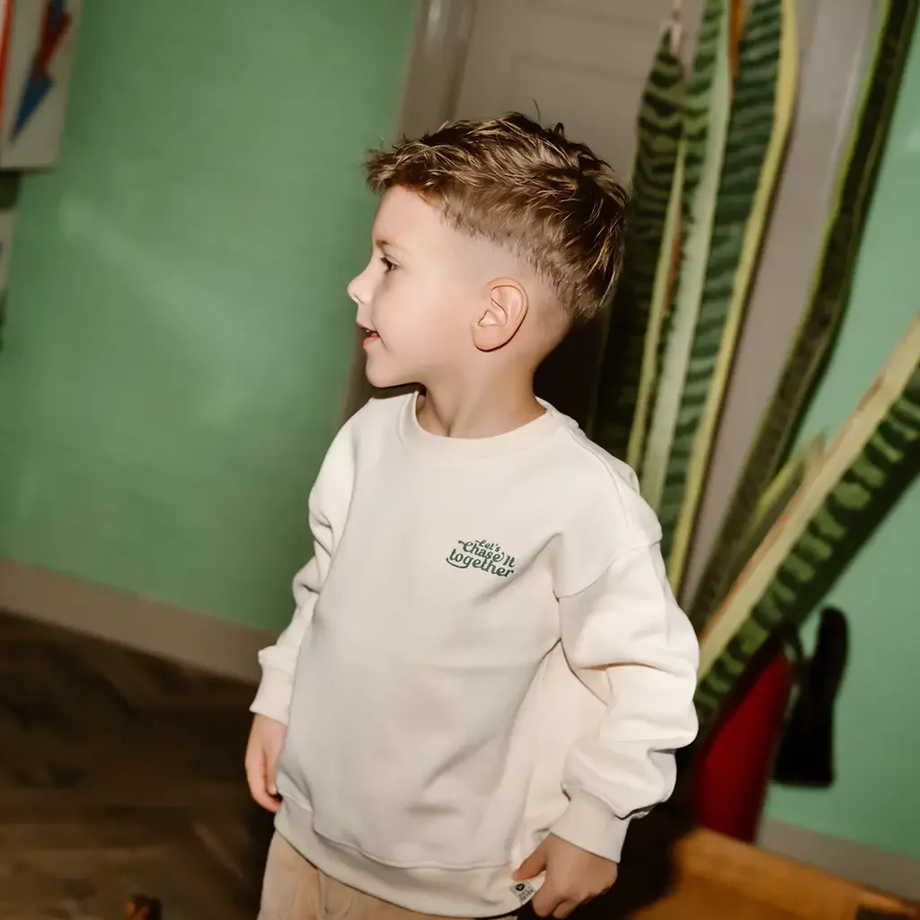 Trui backprint oversized (sandshell)