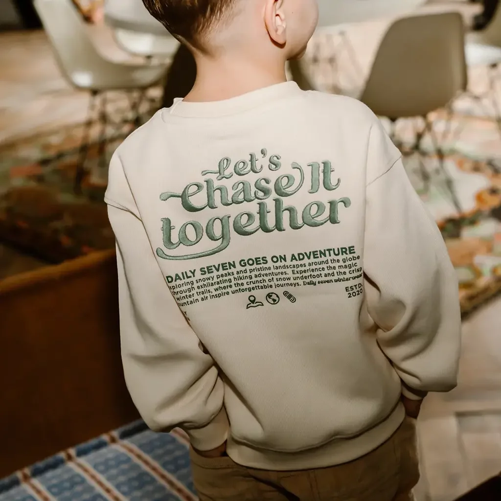 Trui backprint oversized (sandshell)