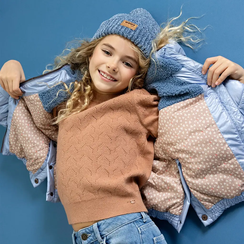 Winterjas Button (vintage denim)