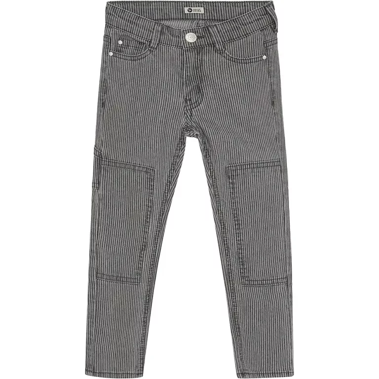 Broek stripes straight fit (phantom)