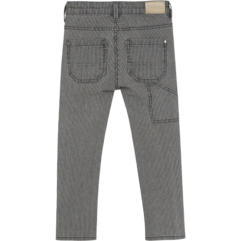 Broek stripes straight fit (phantom)