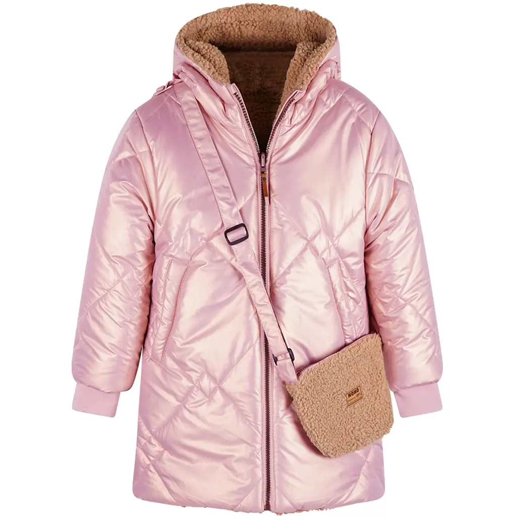 Winterjas Betty REVERSIBLE met tasje (animal)