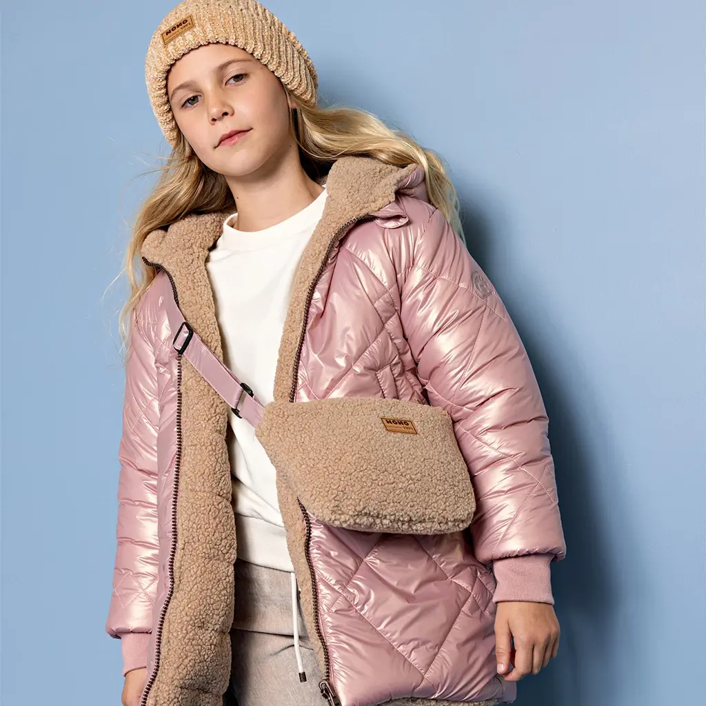 Winterjas Betty REVERSIBLE met tasje (animal)