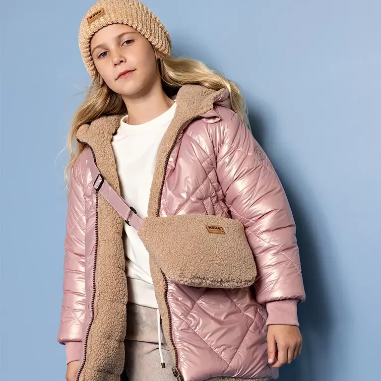 Winterjas Betty REVERSIBLE met tasje (animal)