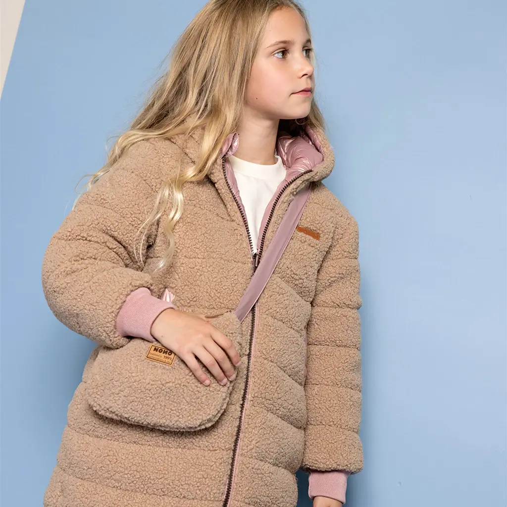 Winterjas Betty REVERSIBLE met tasje (animal)