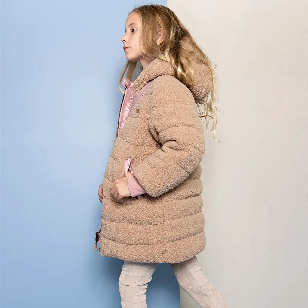 Winterjas Betty REVERSIBLE met tasje (animal)