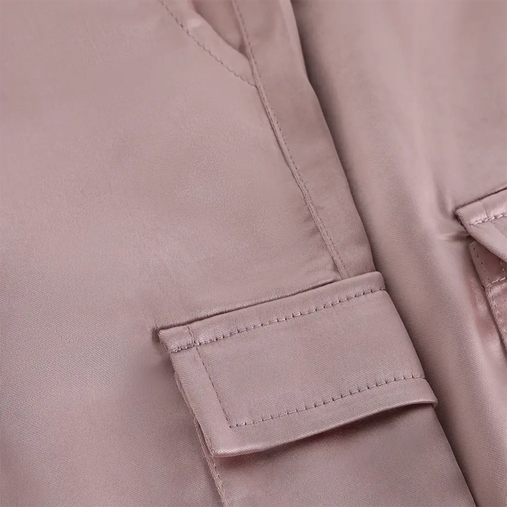 Broek shiny wide fit (pale mauve)