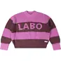 LABO de Colores Gebreide trui Rhone (pink stripe aop)