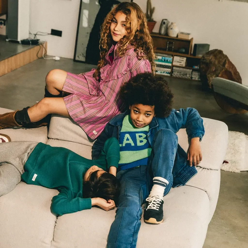 Gebreide trui Rhone (blue stripe aop)