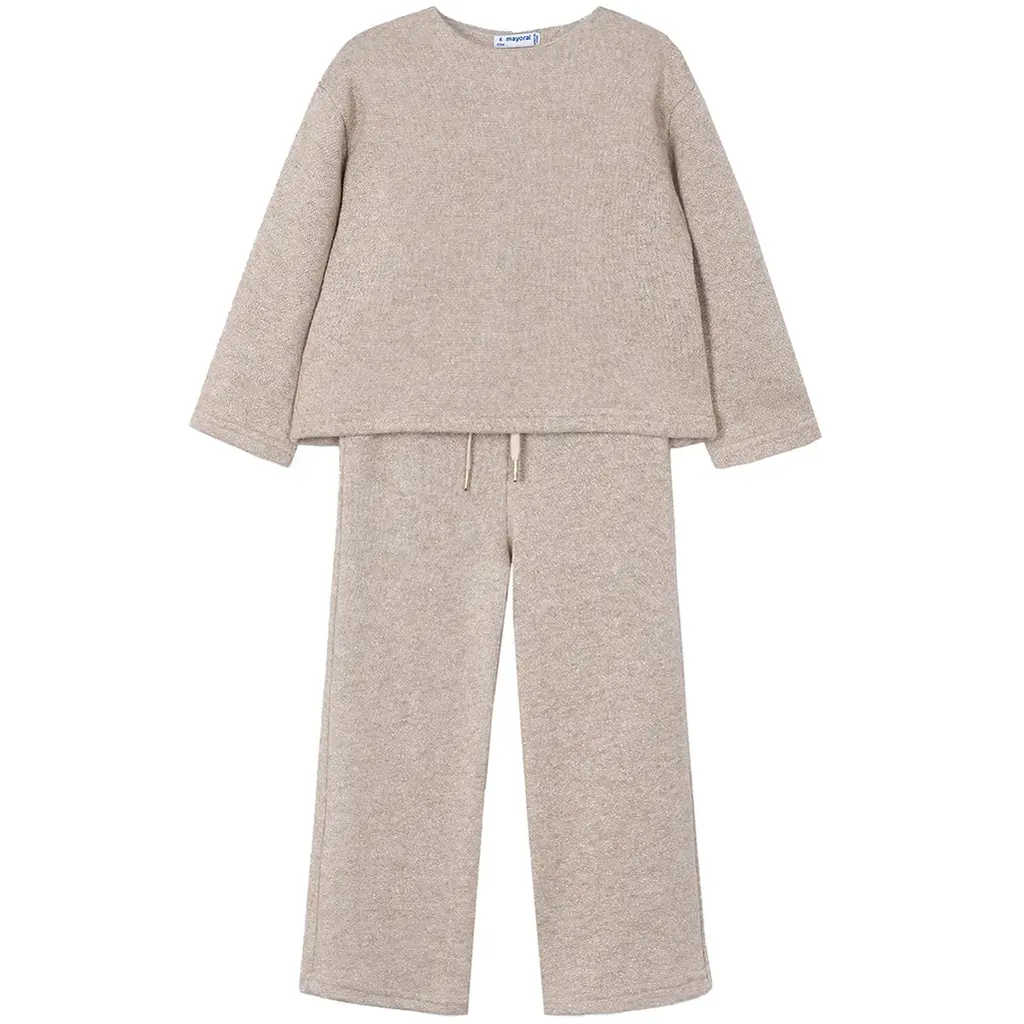 Tweedelige set glitter (toffee)