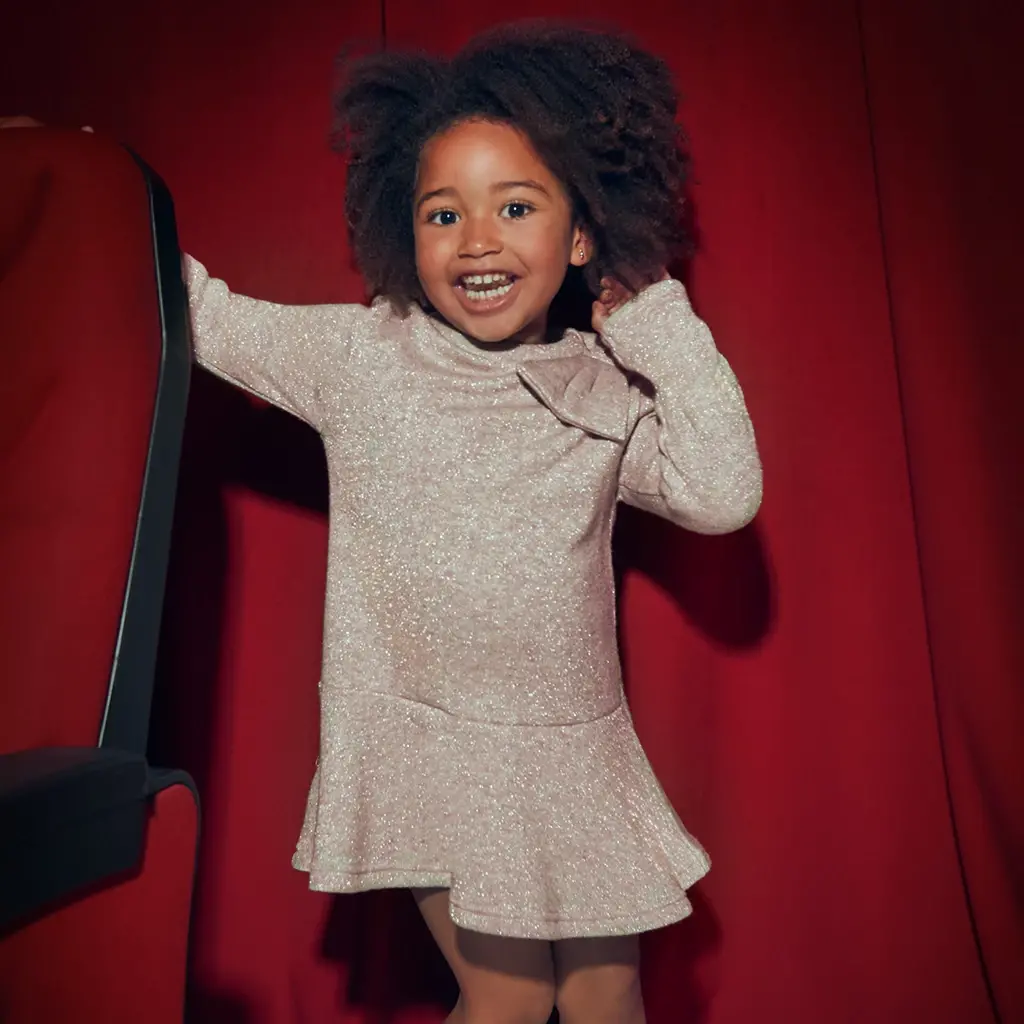 Jurk glitter (toffee)