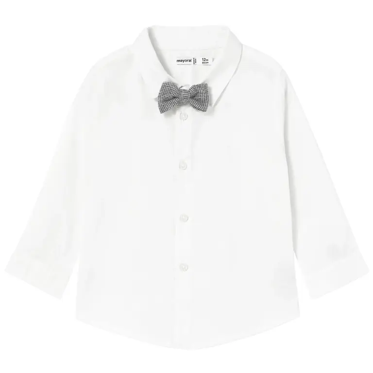 Overhemd met strikje (ivory)