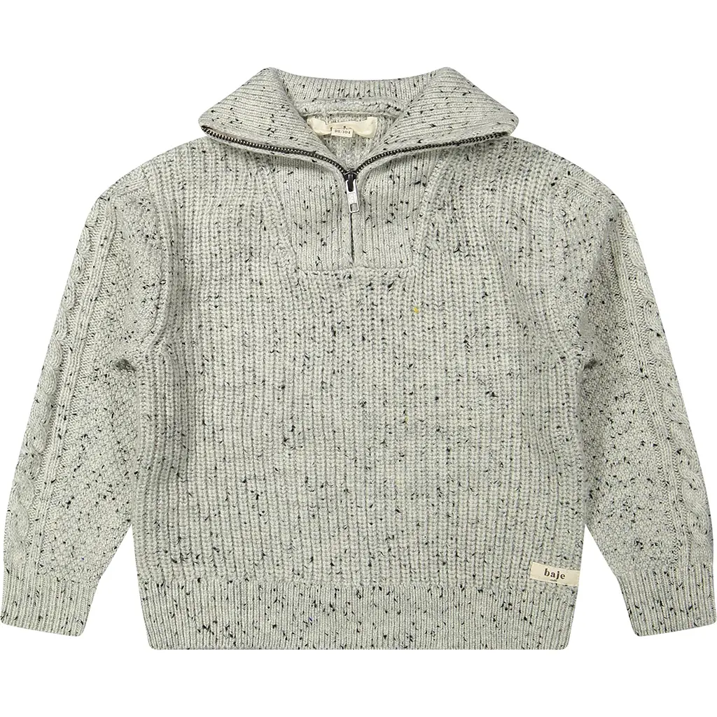 Gebreide trui Lenn (grey steel multicolor)