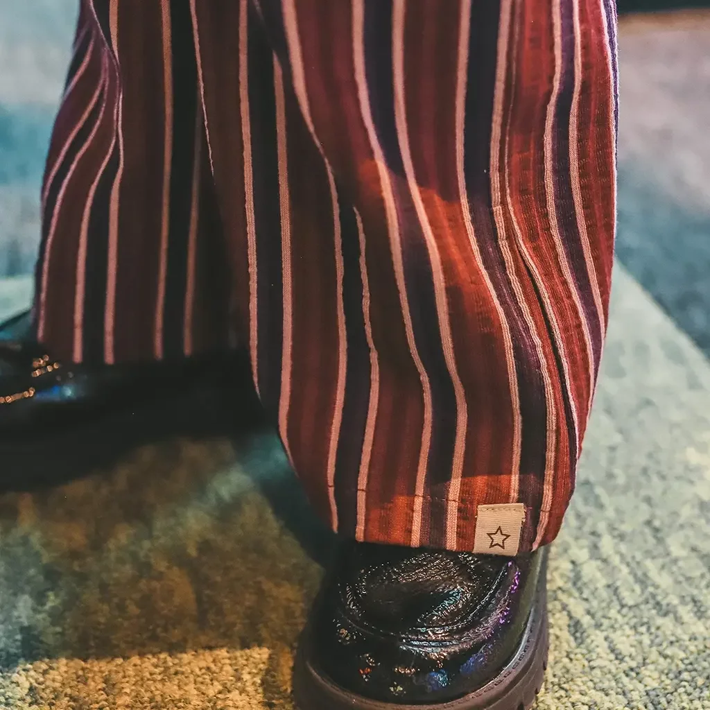 Broek stripes wide fit (multicolor)