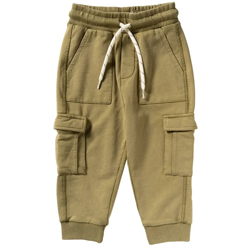 Joggingbroek cargo (olive branch)