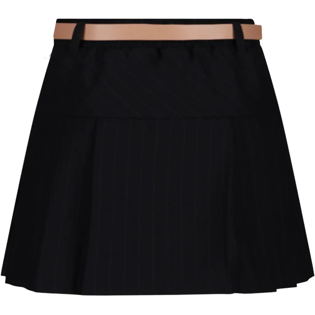 Rokje met riempje Nimmy pinstripe (jet black)