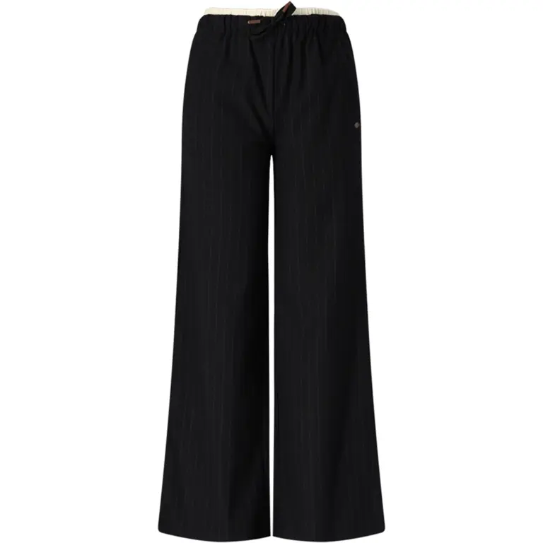 Broek Sub pinstripe wide fit (jet black)