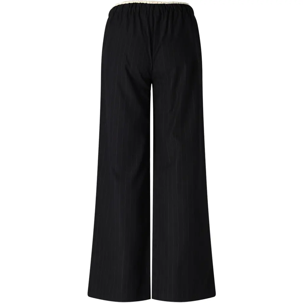 Broek Sub pinstripe wide fit (jet black)