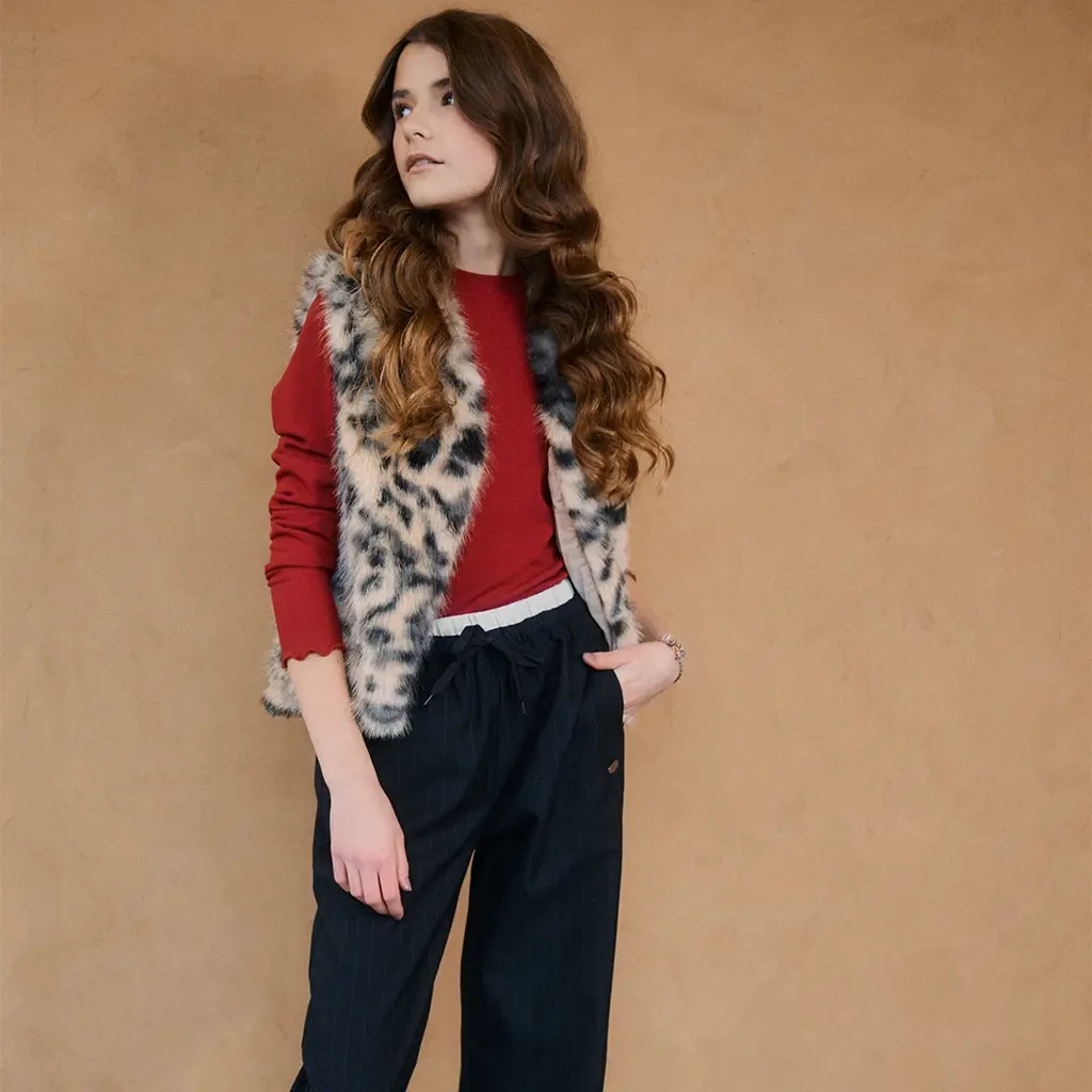 Broek Sub pinstripe wide fit (jet black)