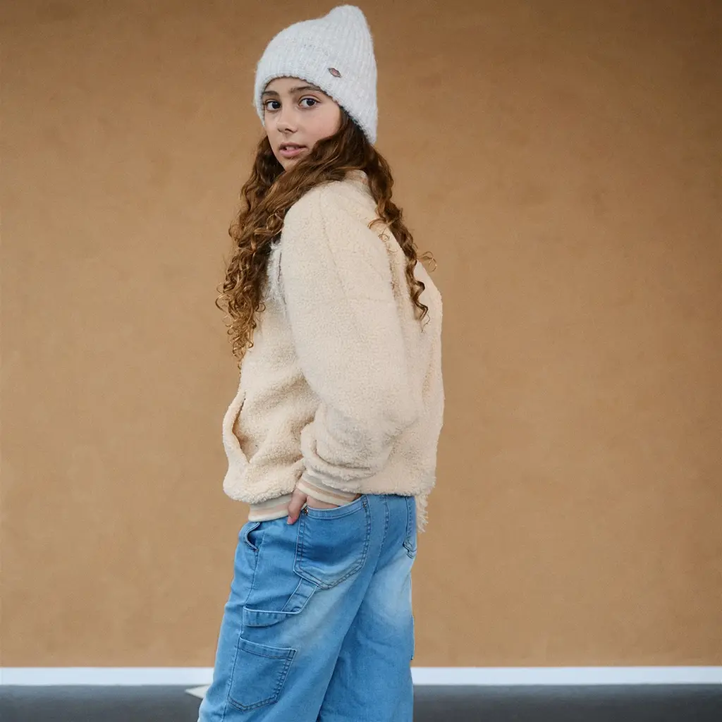 Vestje Darsy teddy (pearled ivory)