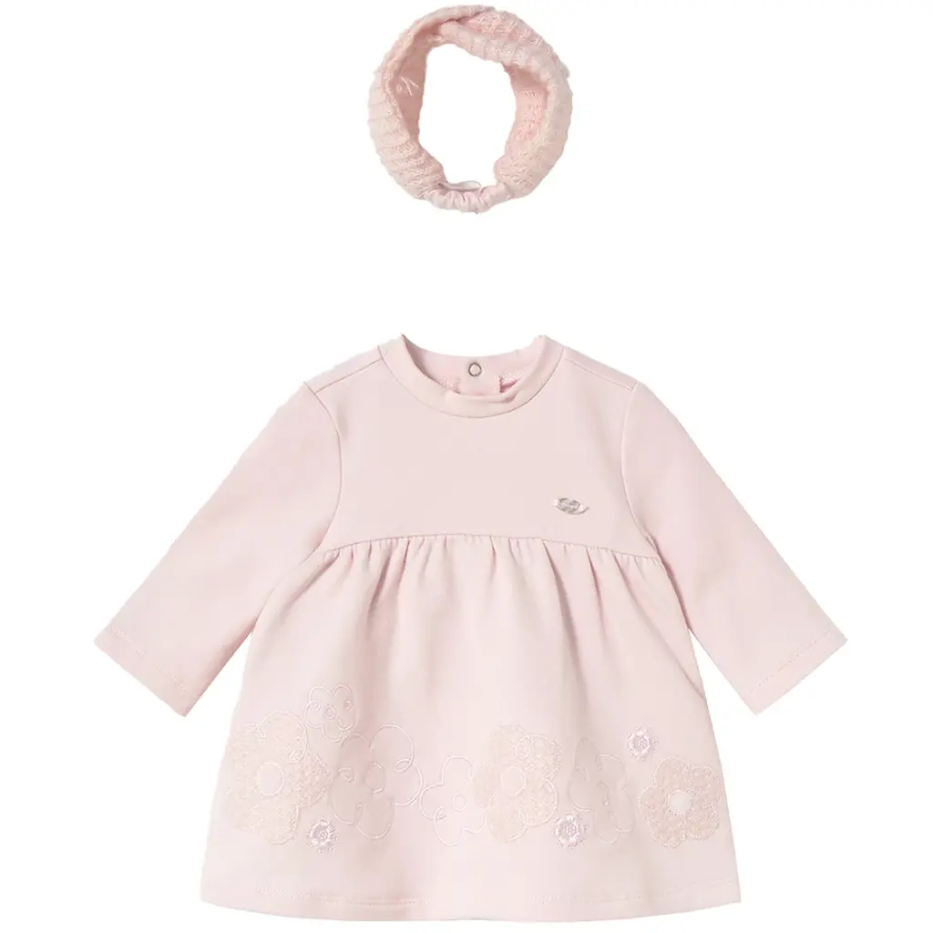 Jurkje met haarbandje (baby rose)